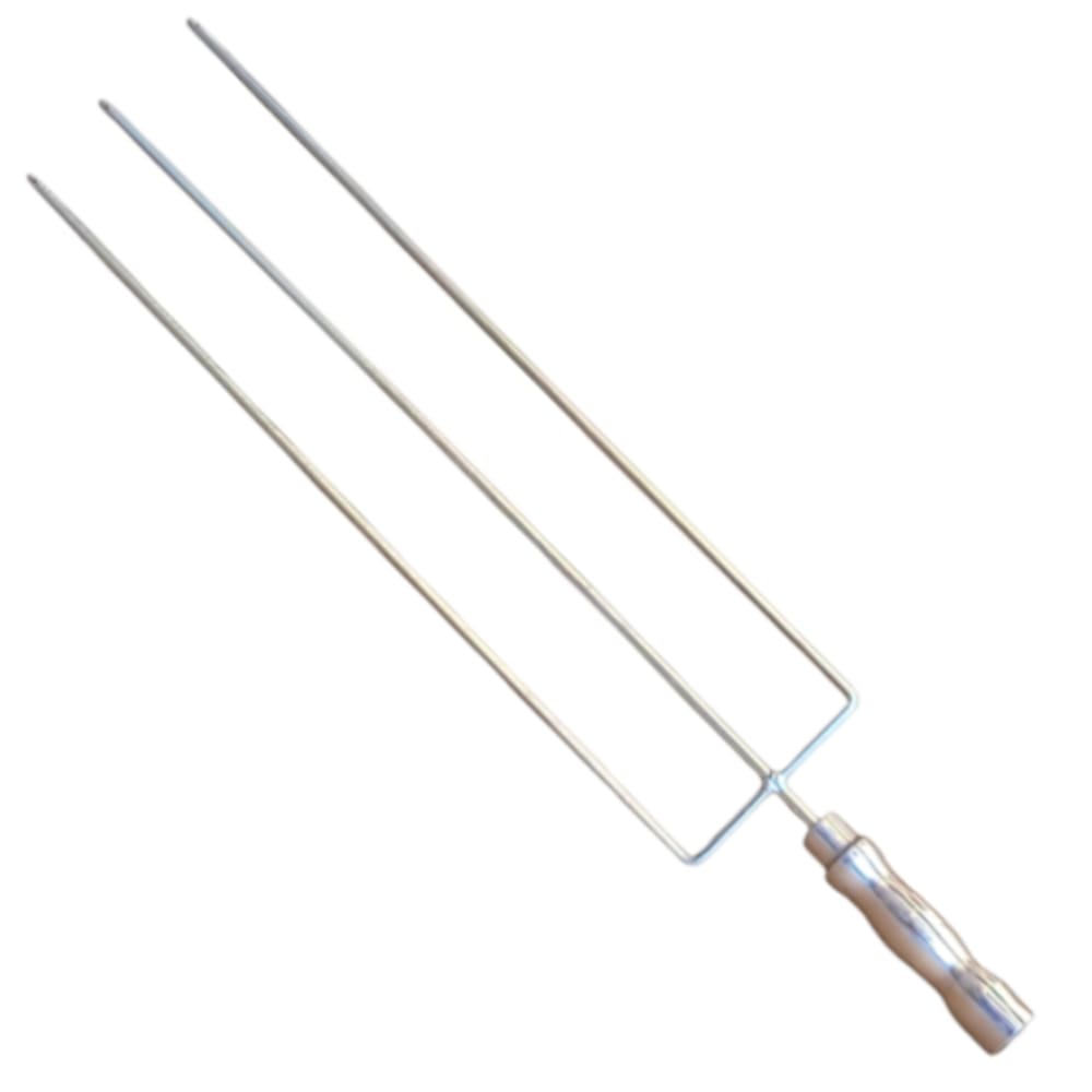Espeto Triplo 69 Cm Cabo Aluminio