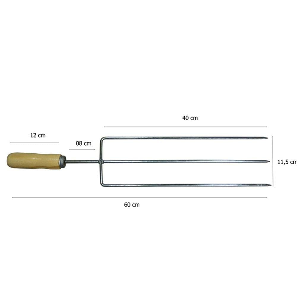 Espeto Triplo 59Cm
