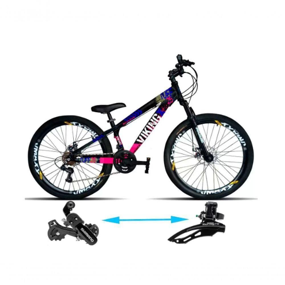 Bicicleta Aro 26 Vikingx 21 Marchas Freio Disco C/ Suspensão