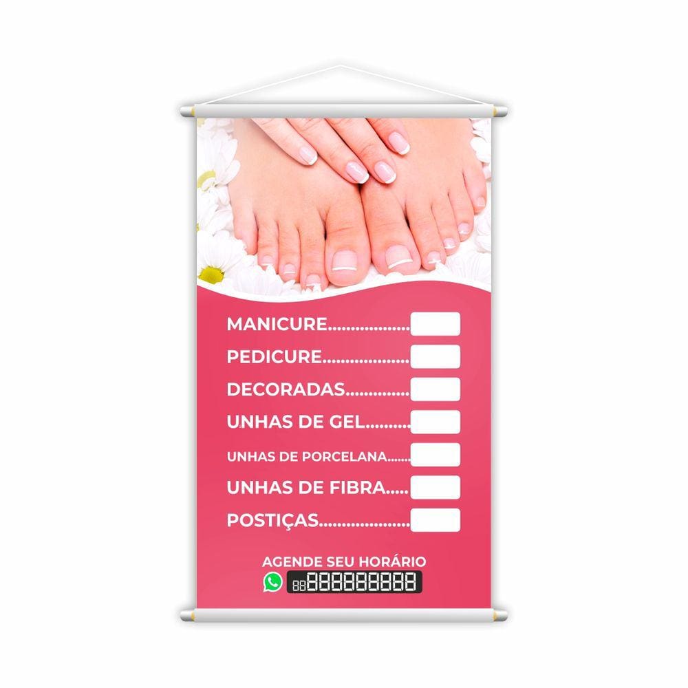 Banner Nail Design Manicure e Pedicure Contato Grande