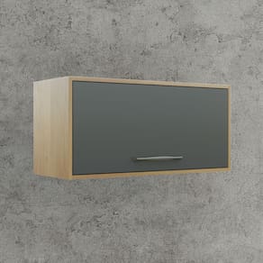 Armário Aéreo Geladeira 80cm Áustria Valdemóveis Cinamomo/Grafite