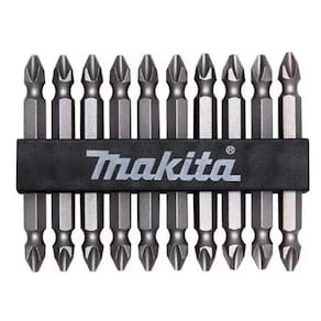 Jogo com 10 Pontas Duplas Philips PH2 Bits com 65mm MAKITA