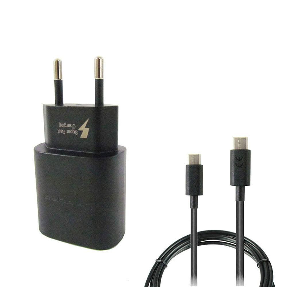 Kit Carregador de Parede Carga Rápida 25W com Cabo USB Preto - Salcomp