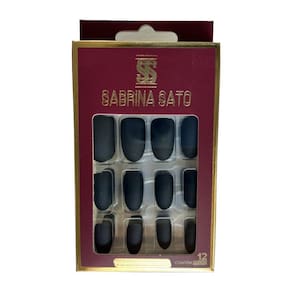 Sabrina Sato Unhas Postiças Autocolantes Preto Ss2192 Com 12