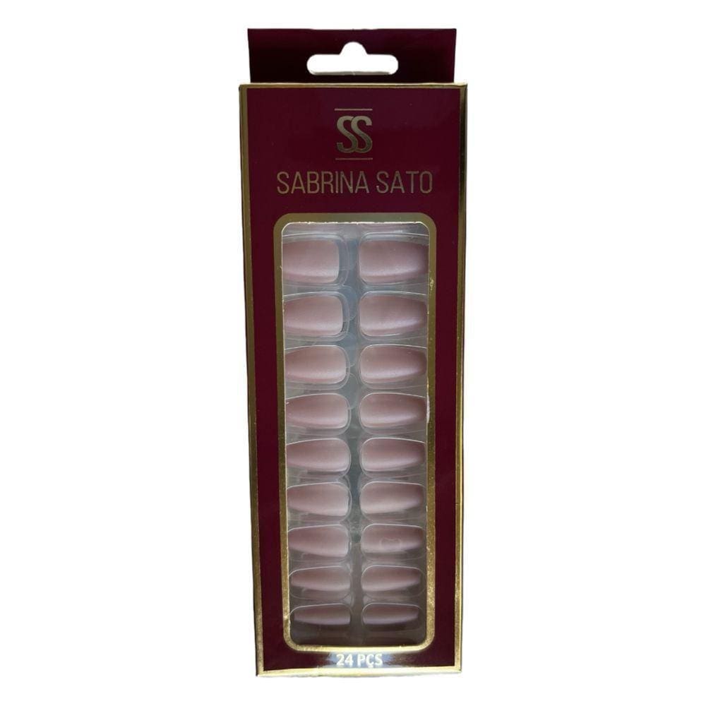 Sabrina Sato Unhas Postiças Autocolantes Nude Rosado Claro Ss2376-2 Com 24