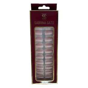 Sabrina Sato Unhas Postiças Autocolantes Nude Rosado Claro Ss2376-2 Com 24