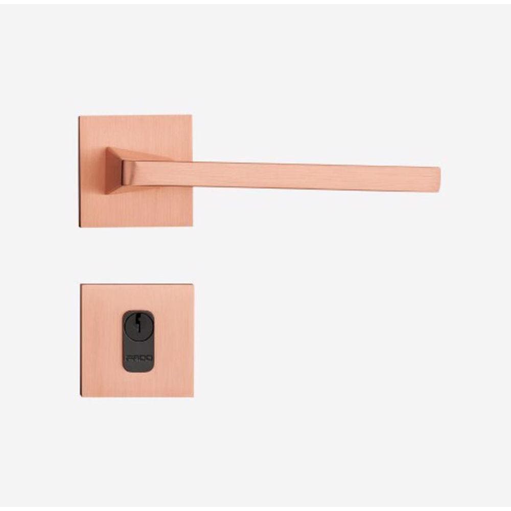 Fechadura Para Porta Externa Rose Gold Karli Pado 55mm