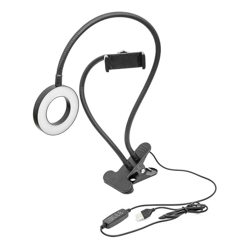 Hing Light Led Suporte Celular Tripe Mesa Iluminador Luz Iluminacao Anel Fotografia Video 2 Em 1