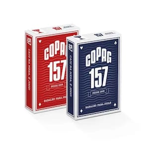 Kit Baralho 157 Tradicional Azul E Vermelho Naipe Convencional Copag