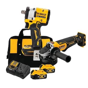 Kit Chave Impacto 1/2 Bateria 20V Dcf922B + Esmerilhadeira