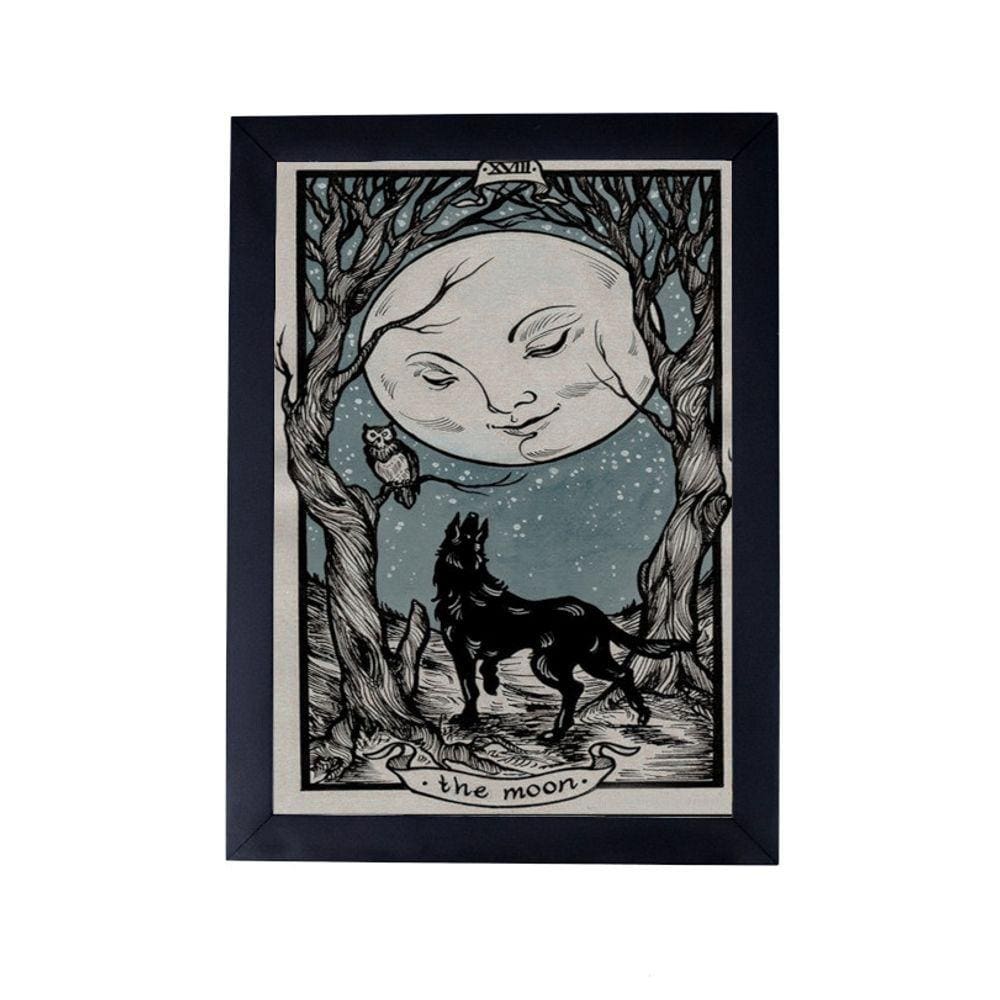 Lindo Quadro decorativo bruxaria carta tarot lua P8442