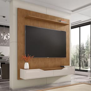 Painel para TV até 60 Polegadas 02 Portas Milão 160cm Cedro Off White Casa D