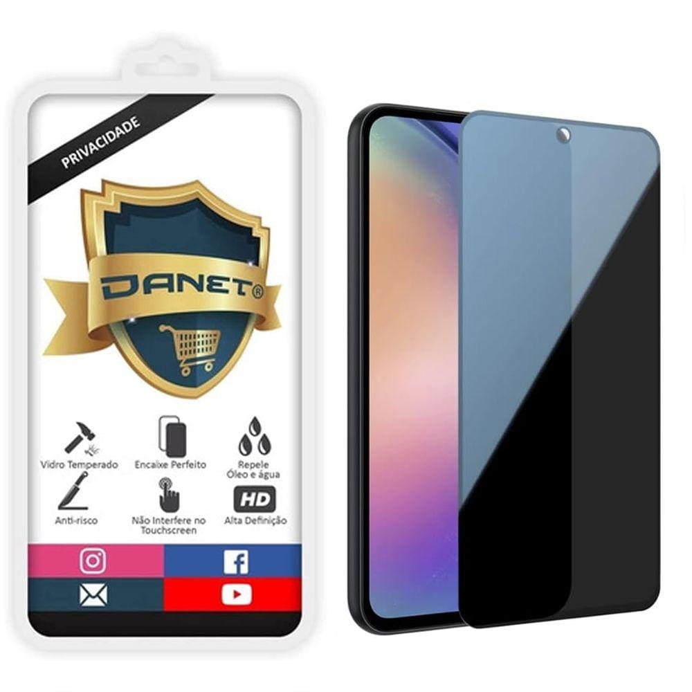 Película De Vidro Privacidade Para Galaxy M54 3d Full 9h