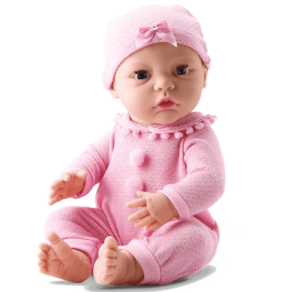 Boneca Bebê Newborn Little Faz Xixi Macacão Rosa - Divertoys