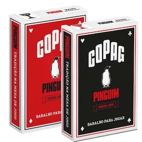 Kit Baralho Pinguim Naipe Convencional Copag Cartas Jogo Poker