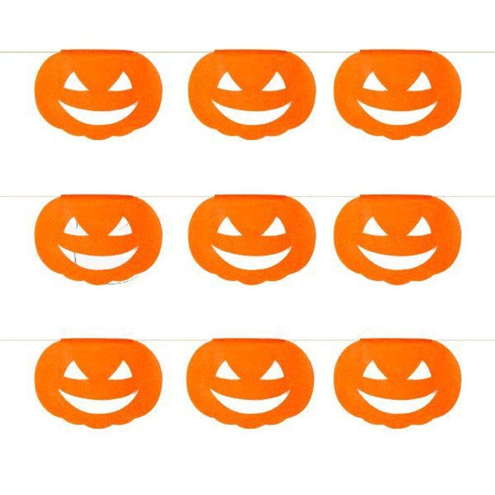 Kit Bandeirinha Abóbora Laranja 10 Pacotes Com 5 Metros