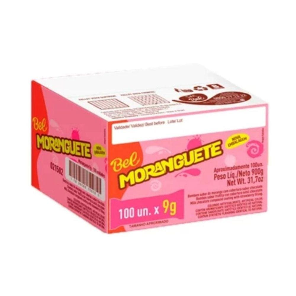 Bombom Moranguete 9g C/ 100 Unid - 900g