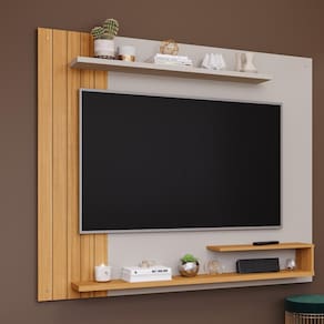 Painel para TV Até 50 Polegadas Ripado Floripa Permobili Off White Nature