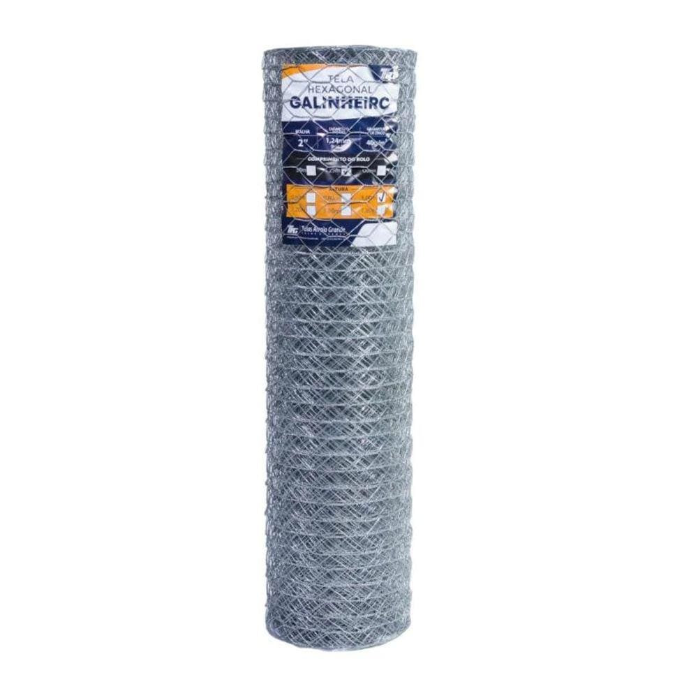 TELA HEXAGONAL GALINHEIRO TAG MALHA 2" FIO BWG 18 (1,24mm) RL 25X1,2m