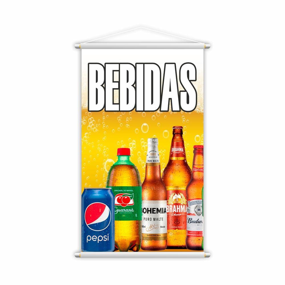 Banner Bebidas Cerveja Refrigerante Conveniência 80x50cm
