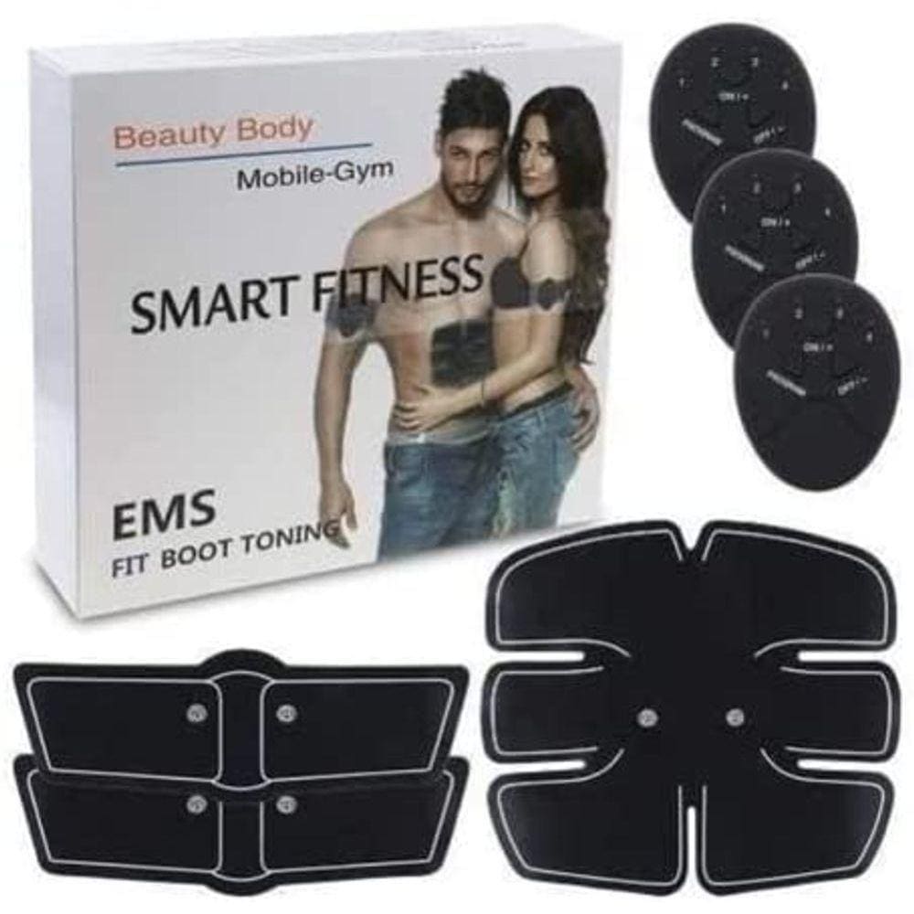 Estimulador Muscular Abdômen E Braço Tonificador Ems Fitness 3 Em 1