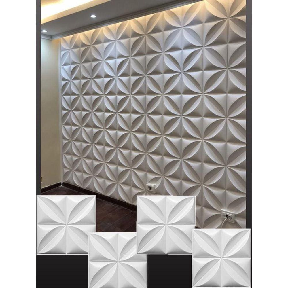 38 Placas Revestimento Plástico 3D Fácil Instalação E Limpeza 50Cmx50Cm