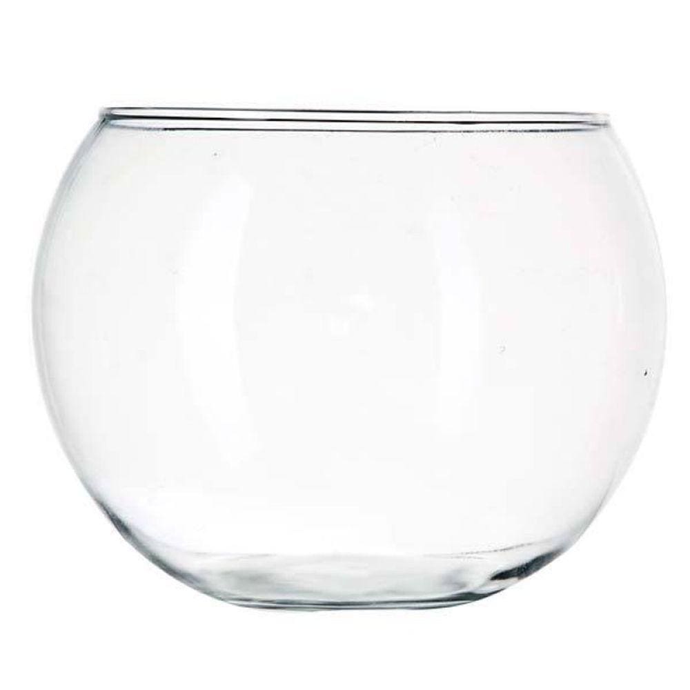 Vaso Tipo Aquário Redondo Vidro 9L Arranjos Ornamentais