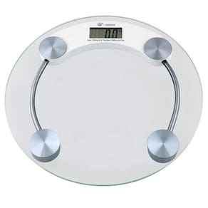 Balança Digital De Banheiro Com Vidro Temperado 150Kg - Redonda