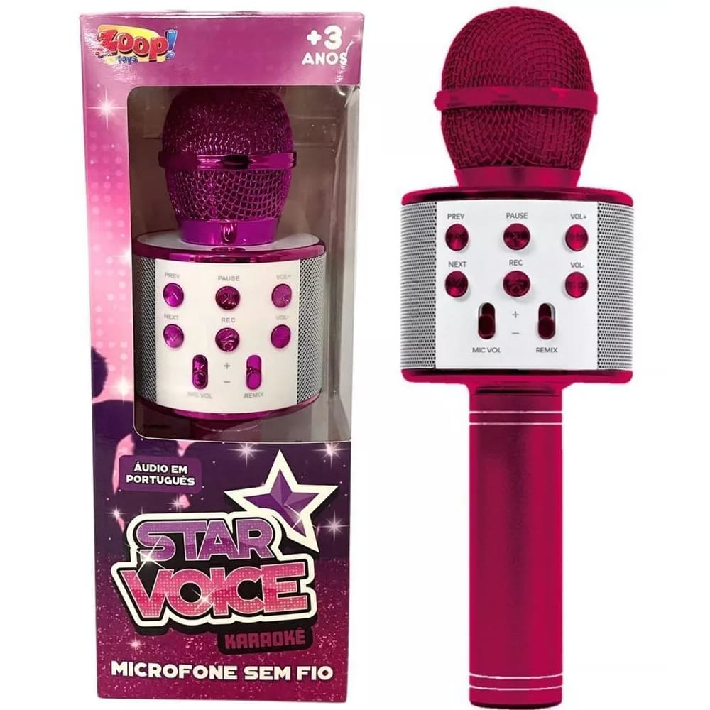 Microfone sem fio Star Voice Pink ZP00975 - Zoop Toys