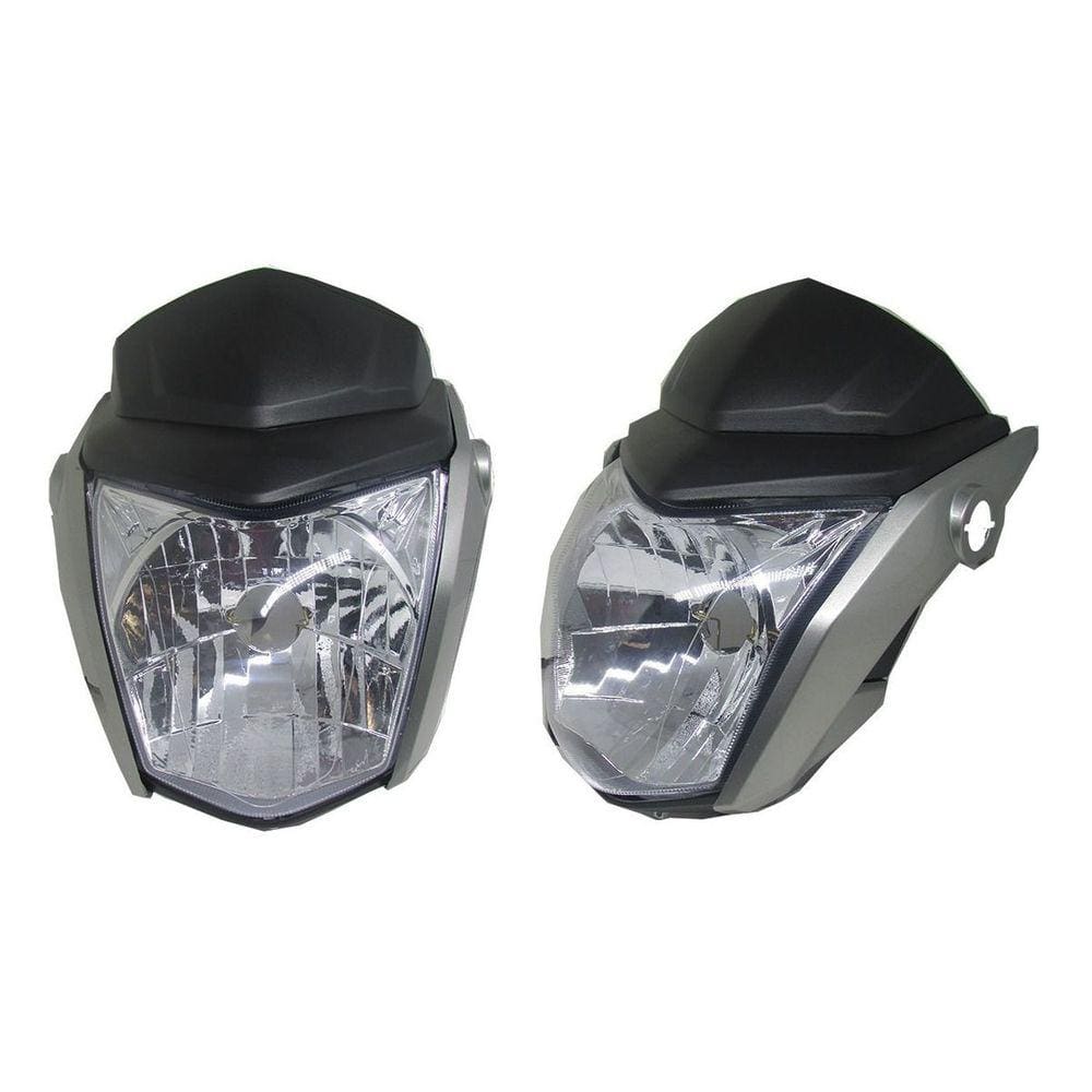 Carenagem + Farol FAN 150 ESDI - FAN 160 ESD 2015 - 2016 CINZA METALICO