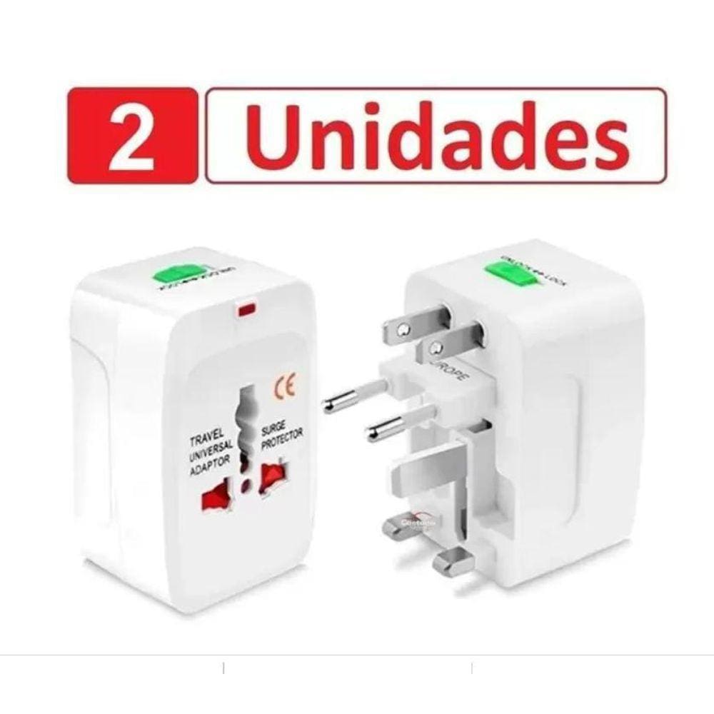 Kit 2 Adaptor International Universal Tomada Eua Asia Europa