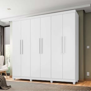 Guarda Roupa Casal 6 Portas 3 Gavetas Berlim - Lanza