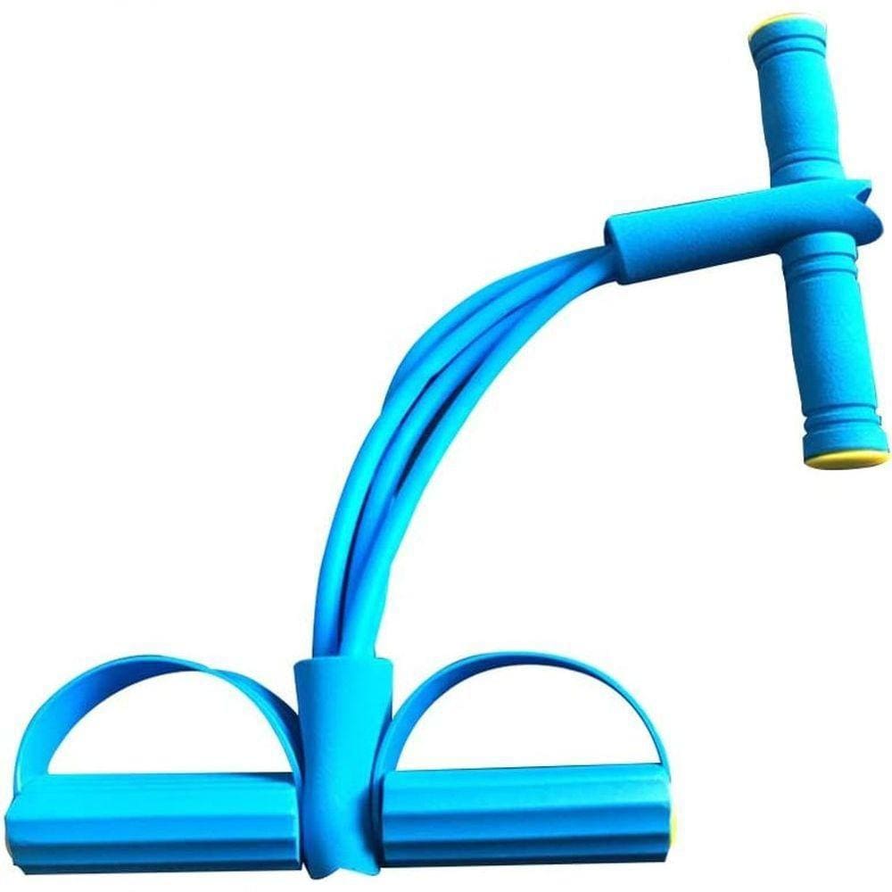 Besportble 4 Tubos Pedal Elástico Corda De Puxar Com Alça Expansor Para Cintura Abdômen Braço Azul
