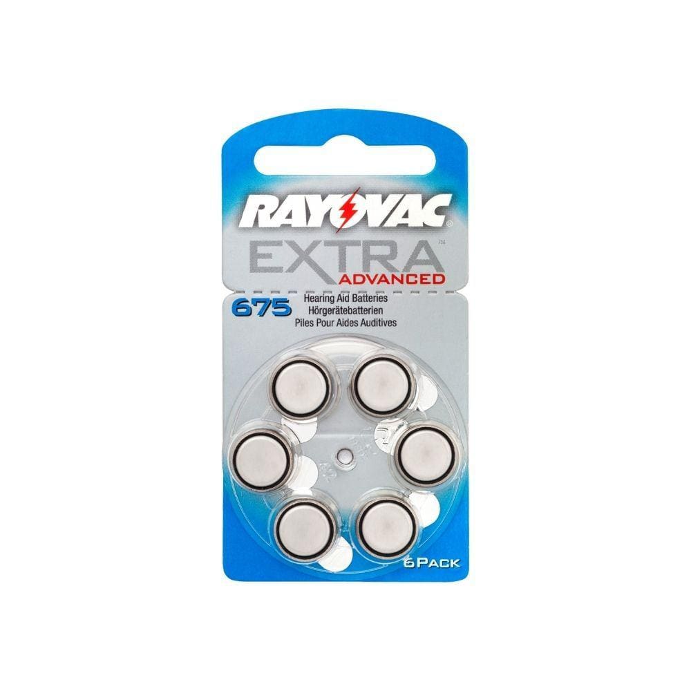 Pilha Auditiva Rayovac Implante Coclear Tamanho 675 com 6 Unidades