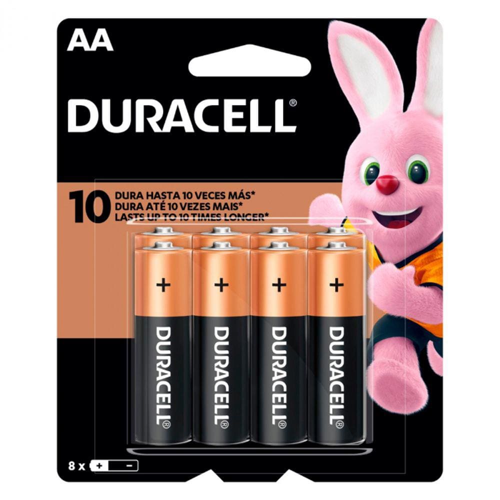 Pilha Duracell Alcalina  AA C/8 Unidades