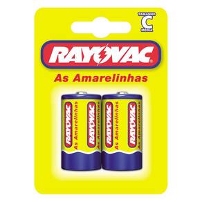 Pilha Rayovac R14 as Amarelinhas Media Blister com 2 1,5V