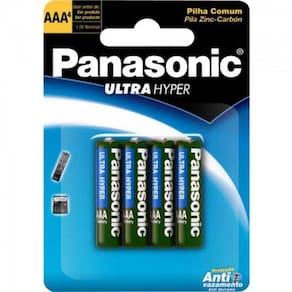 Pilha AAA Palito 1,5V R03UAL/4B400 Panasonic