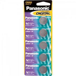 Pilha Moeda Lithium 3V CR2032 Panasonic (cartela com 5 UNID.)