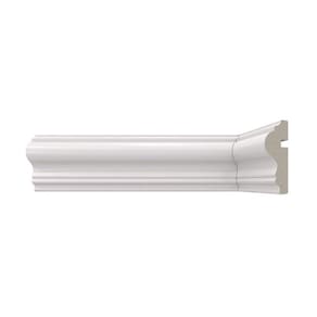 Rodameio de Poliestireno Scandian 27mmx7,5cmx2,40m Metro Linear - caixa com 2,4 m - Branco