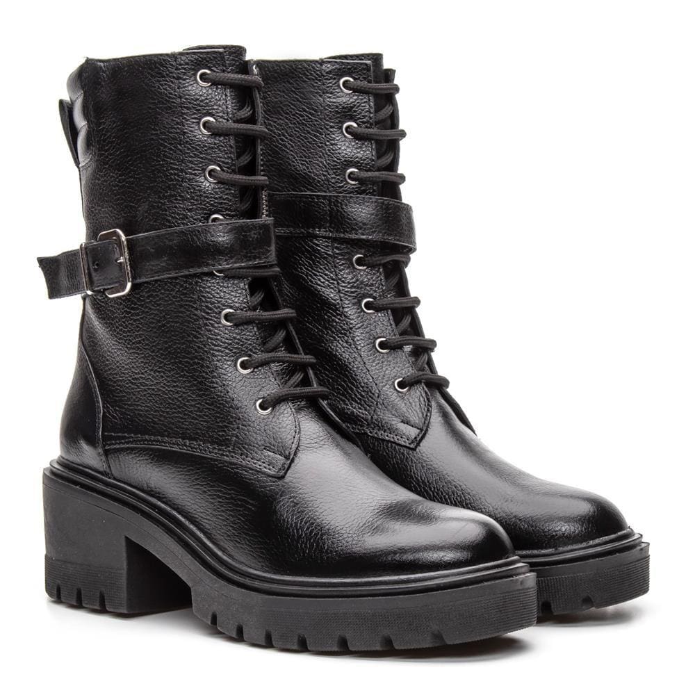 Bota Coturno Confortável e Estilosa M&D Store Com Costura Reforçada