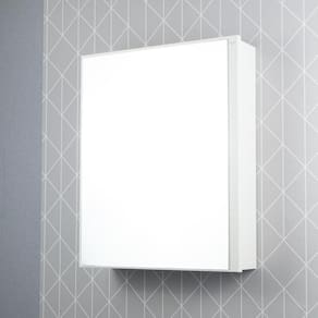 Armário para Banheiro com Espelho Luxor Branco 34cm