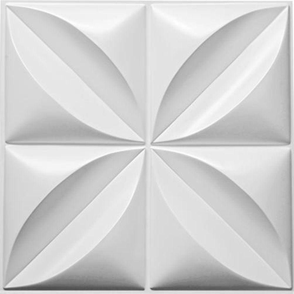 Placas 3D Plástico Revestimento Sofisticado 30 Unid 50Cmx50Cm