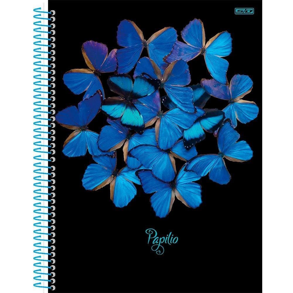 Caderno Espiral Universitário Papilio 1 Matéria 80 Folhas Capa Dura São Domingos