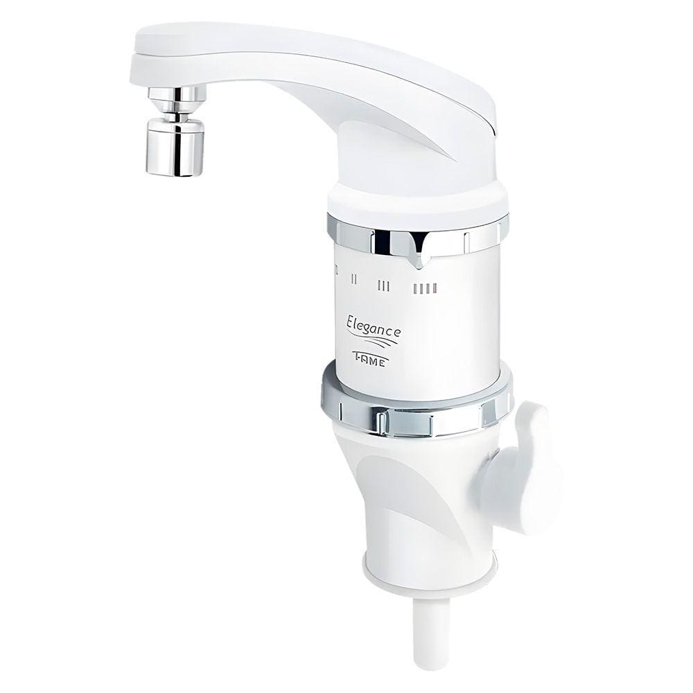 Torneira Elétrica Fame Elegance 4 Temperaturas Super Potente de Bancada Branca 220V
