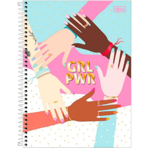 Caderno Universitário 10 matérias Tilibra OH MY GOD! Grl Pwr