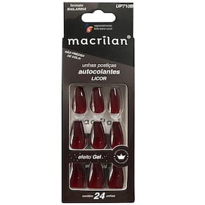 Macrilan Unhas Postiças Autocolantes Efeito Gel Licor Up710B (24 Unidades)