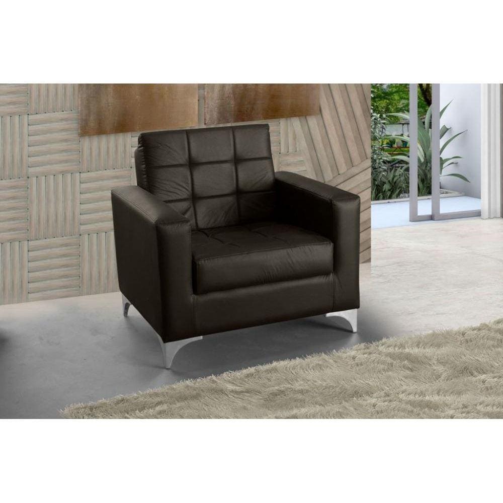 Poltrona Decorativa Taina - Marrom corino