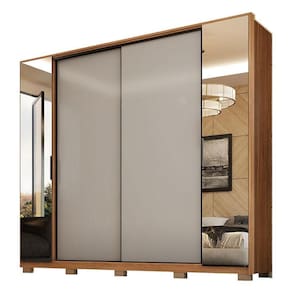 Guarda Roupa Casal Laredo Amêndola Touch Nude Prime Flex com Pés - Demartez