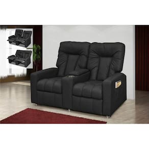Poltrona do papai Reclinável Dupla Jetta - Preto Corino