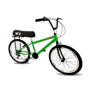 Bicicleta aro 24 com banco de mobilete 6 marchas tipo bmx vd